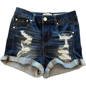 Indigo Rein Sustainable Denim High Rise Cuffed Jean Shorts Size 3